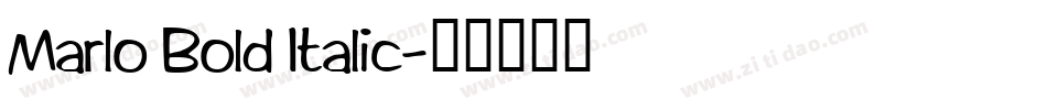 Marlo Bold Italic字体转换
